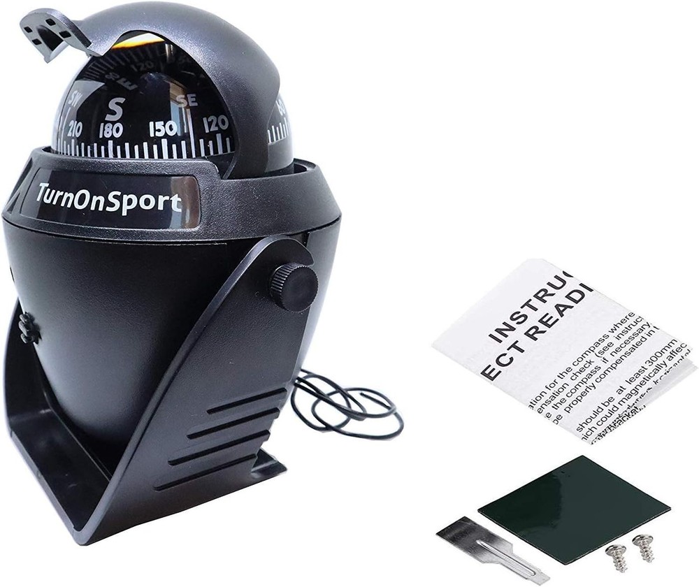 Easy Install Marine Compass - Waterproof & Adjustable for Every Boat Dashboard