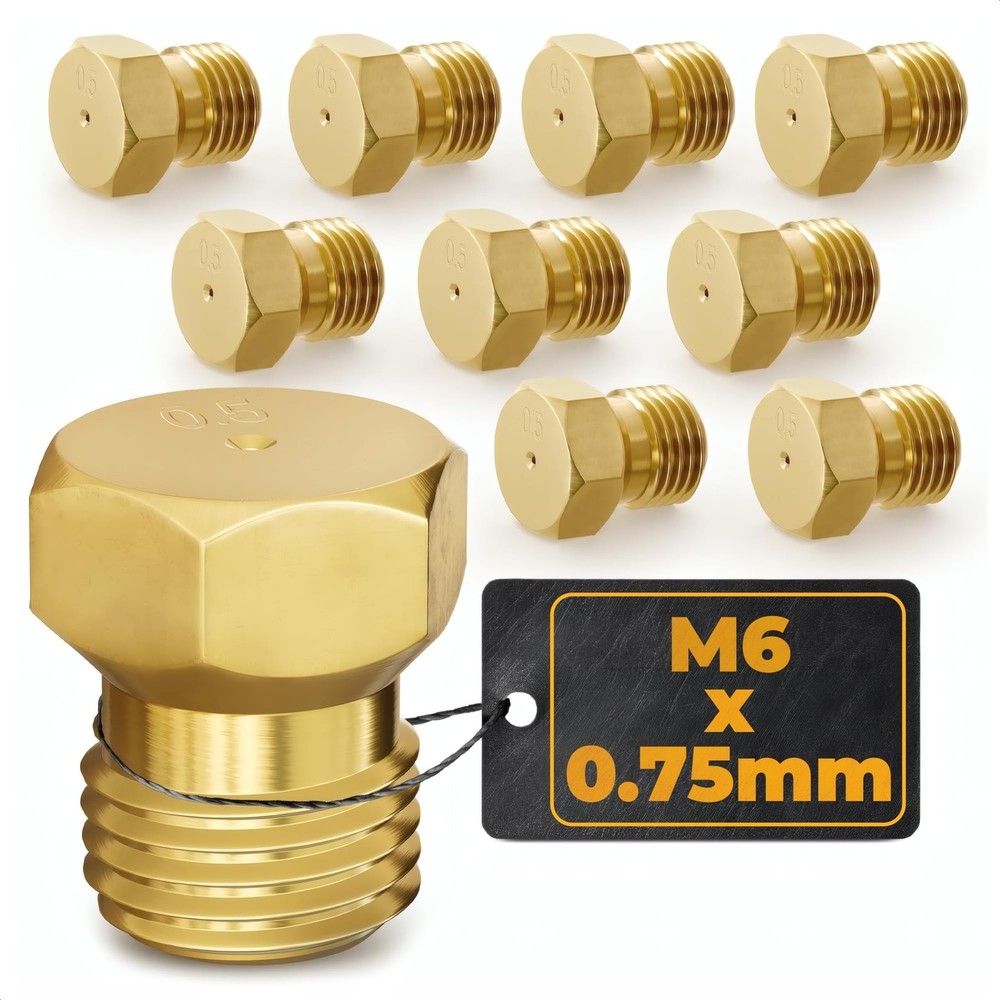 10Pcs Propane Orifice Kit - Brass Jet Nozzle