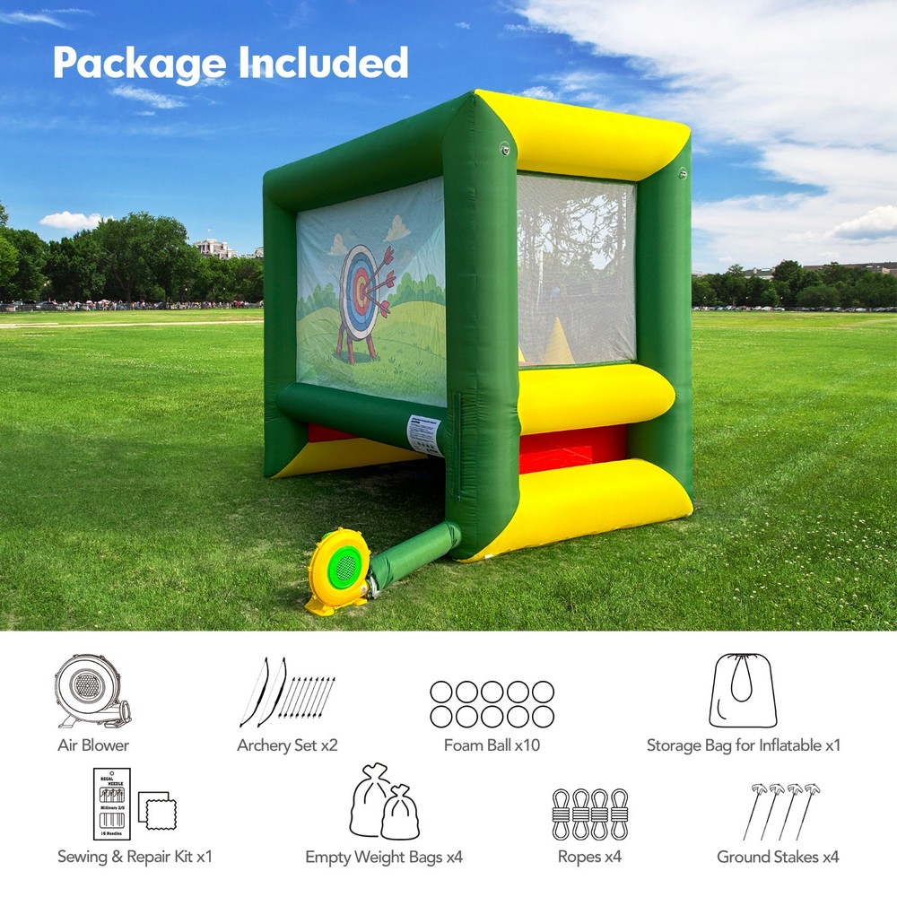 Wellcomer Inflatable Archery Target Game with Blower, Portable Carnival Setup