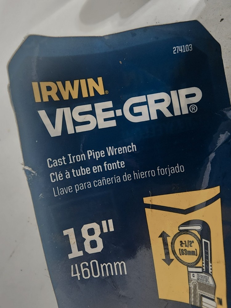 Irwin 274103 Vice-Grip 18" Cast Iron Pipe Wrench