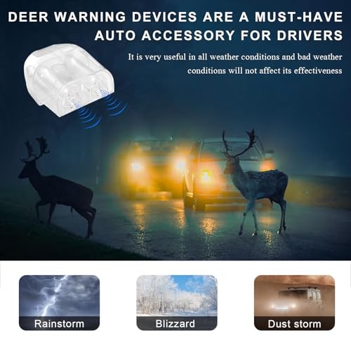 Deer Whistles for Car, Avoid Collisions Deer Warning Devices with 4 PCS White