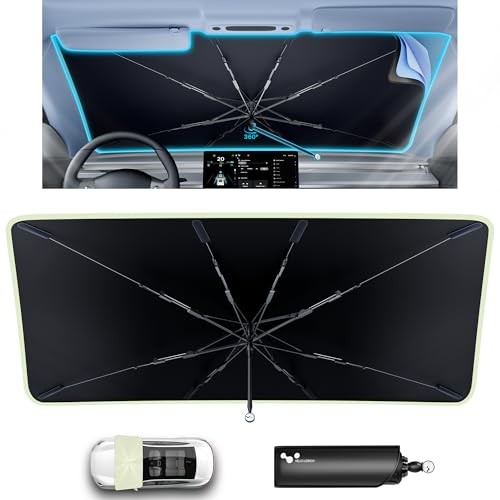 ???? ???????? Car Windshield Sun Shade Umbrella Medium(57"L ×32“W)