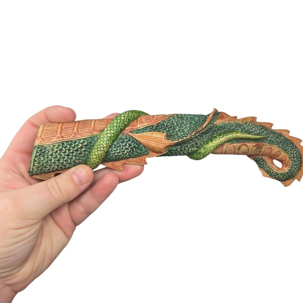 Chinese Dragon Hidden Dagger Decorative Multicolor 15” READ