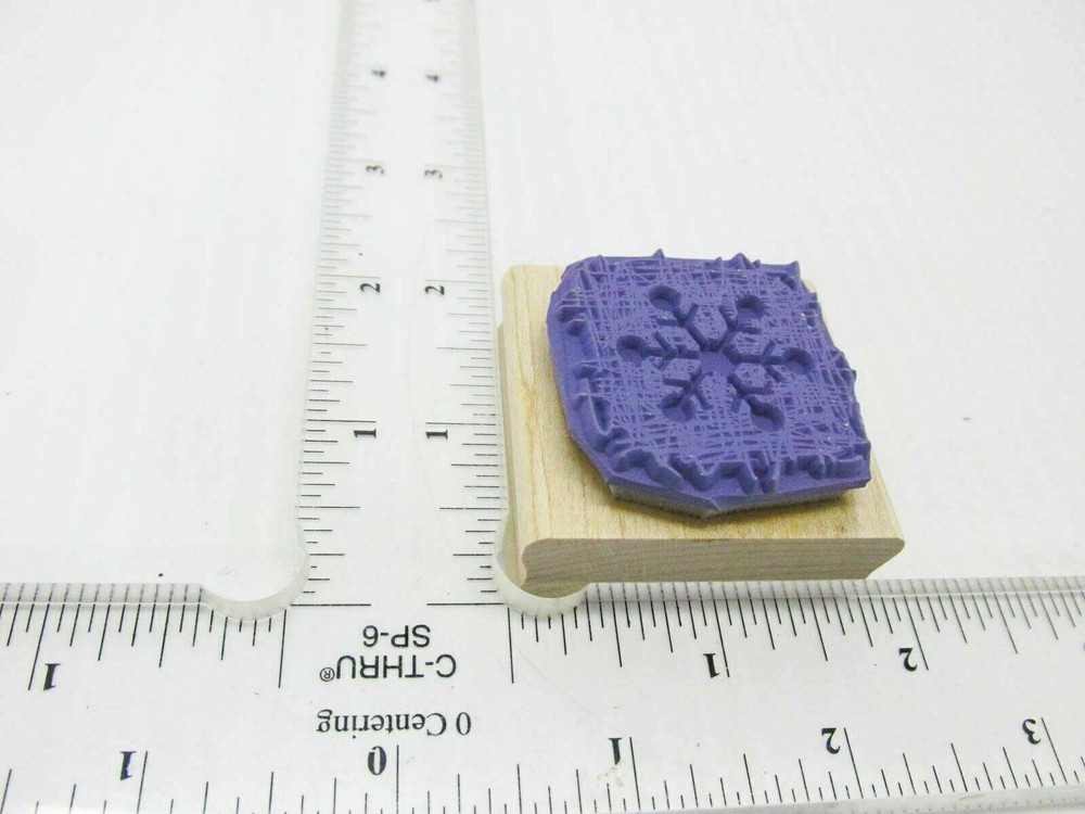 Frosted Glass Snowflake Rubber Stamp - Stamp Set D323