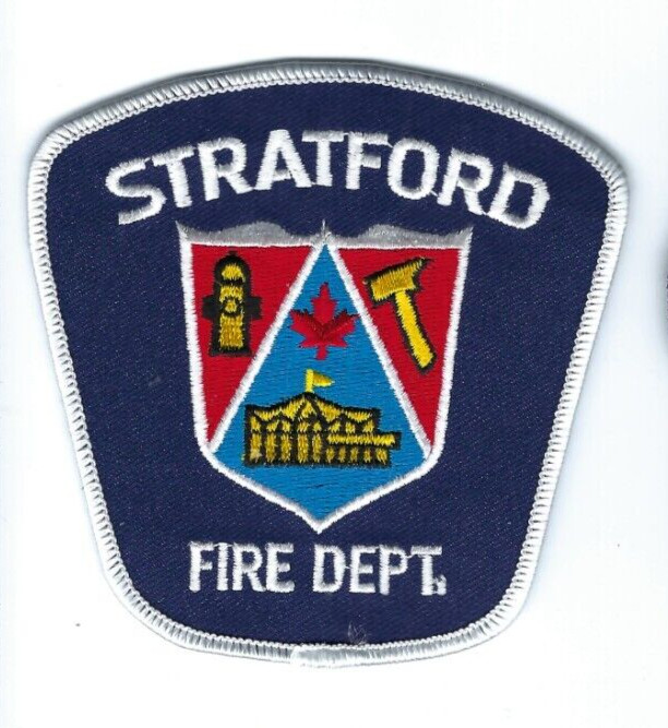 Stratford ON Ontario CANADA Fire Dept. patch - NEW!