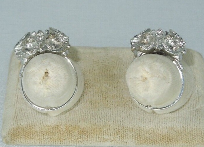 2 Ring Blanks Settings Cabochon Adjustable silver Plated Brass NEW 85V