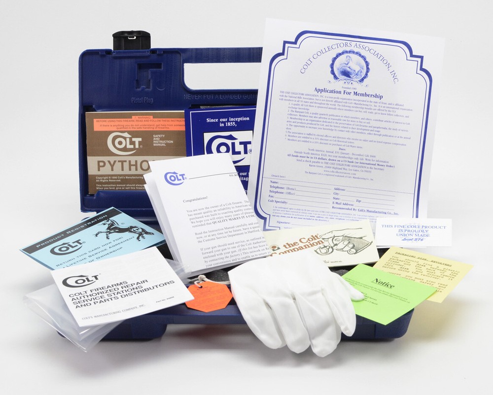 Colt Python Box, OEM Case, With 1990 Manual, And Much More!