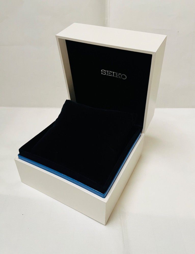 New SEIKO Authentic Empty Watch White/Black Box Presentation Storage Display