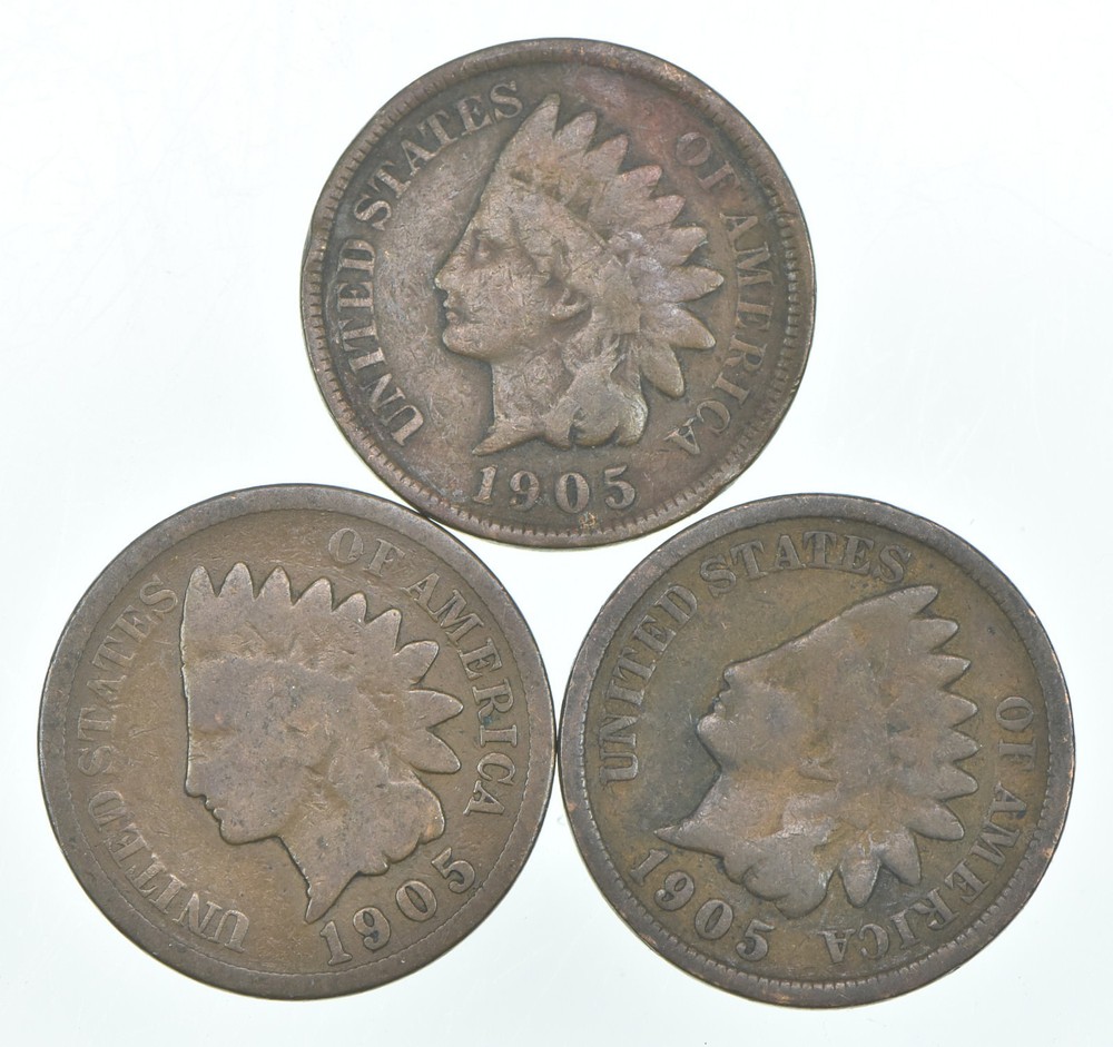 1905 Indian Head Cent AC Average Circ