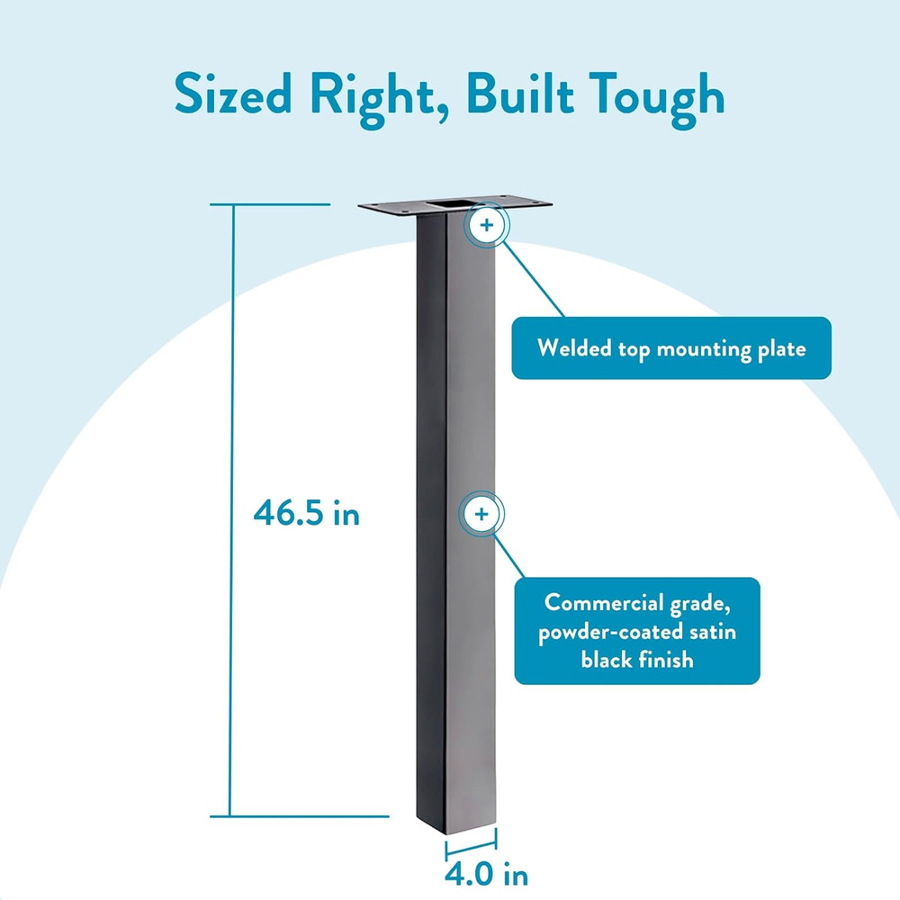 ARCHITECTURAL MAILBOXES 5105Z Oasis In-Ground Post, Graphite Bronze, 1 Count