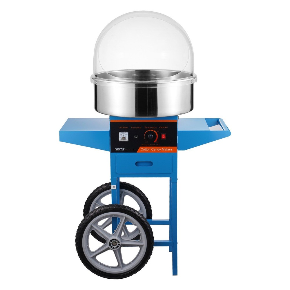Large Capacity Cotton Candy Machine 1000W, Rapid Production, Blue
