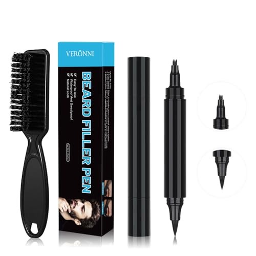 Beard Pencil Filler for Man Micro-Fork Tip Seamless Application black