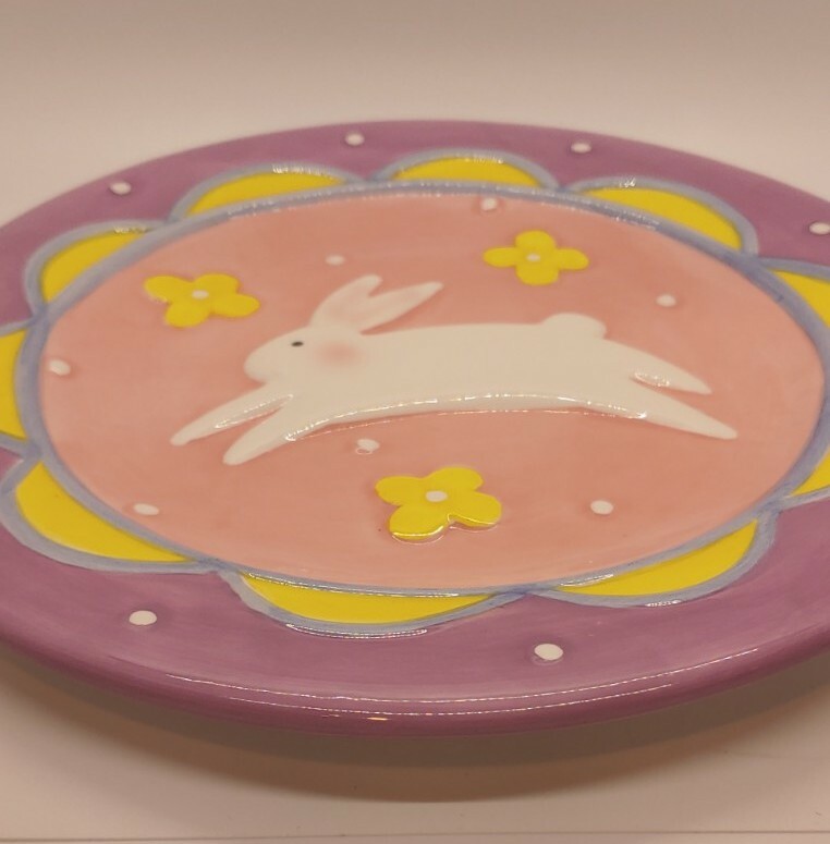 Plate Easter Bunny Decorations Easter Spring Plate Eggs Food Cookies Deserts