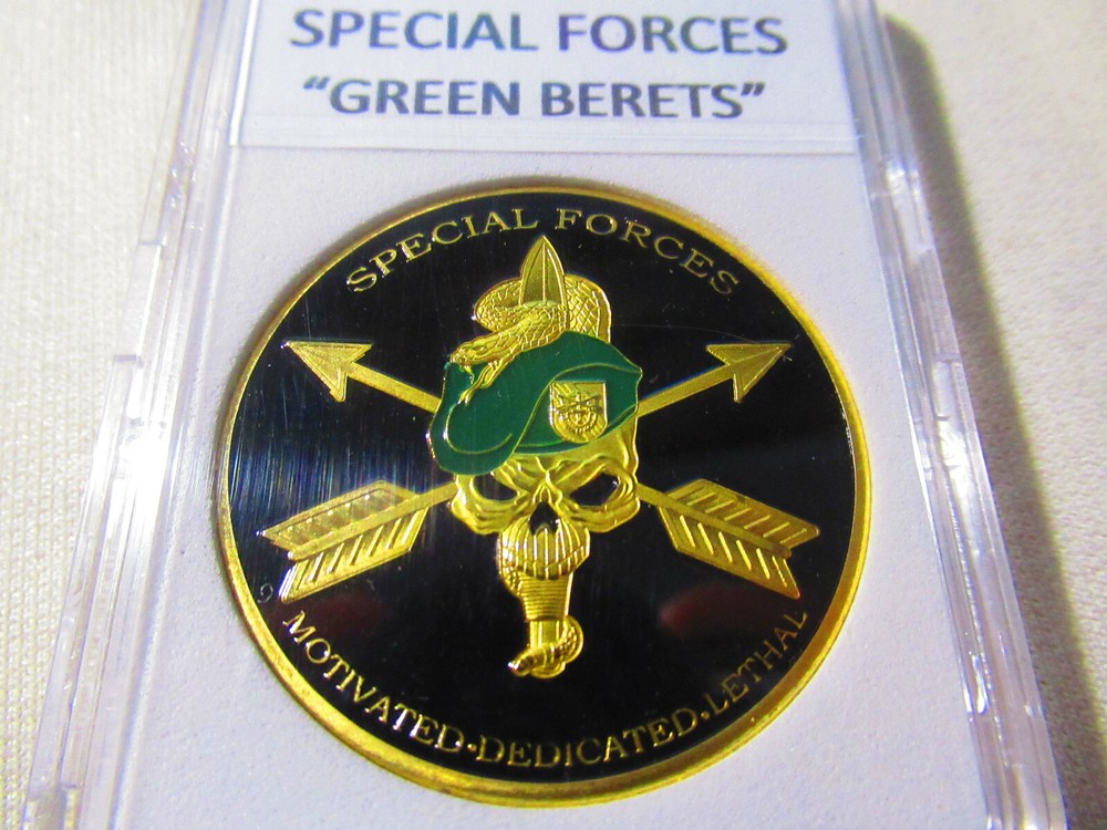 U S ARMY Special Forces "Green Berets" Challenge Coin