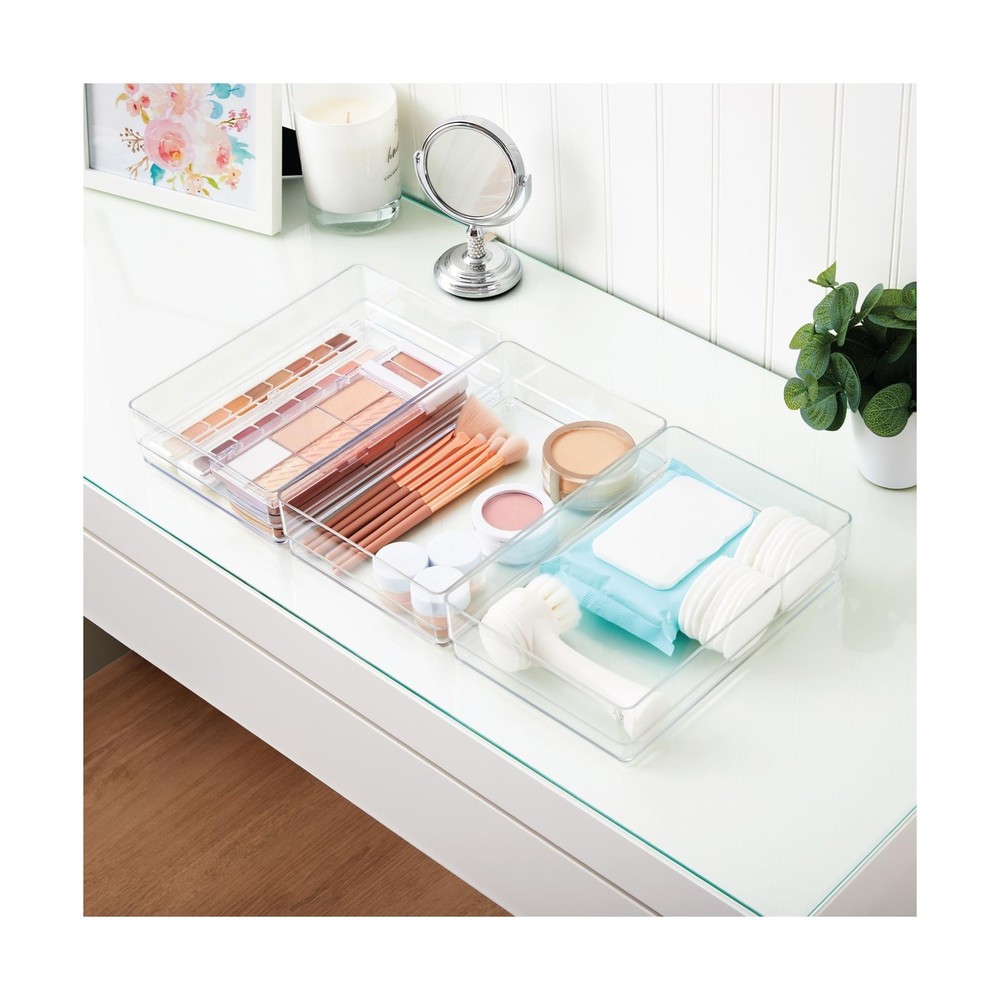 STORi SimpleSort 3-Piece Stackable Clear Drawer Organizer Set | 9" x 6" x 2" ...