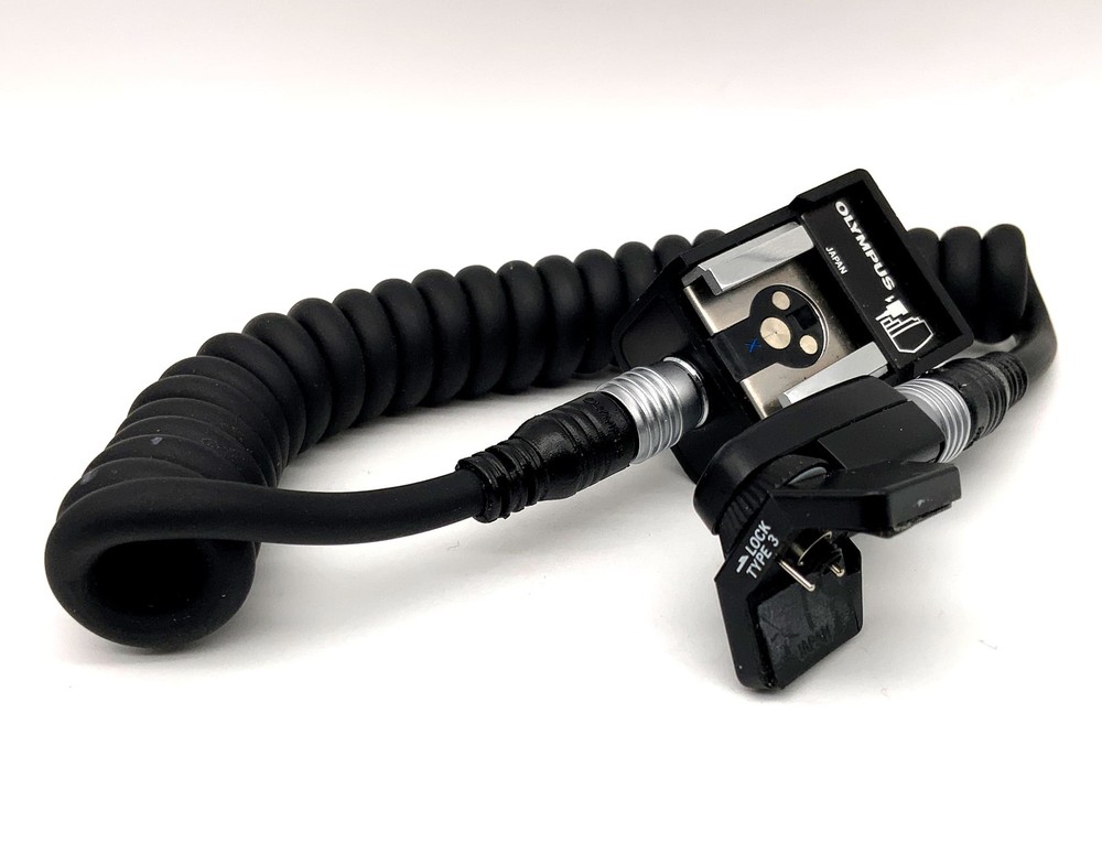 Olympus Sync Cable OM Electronic Flash TTL Auto Connector Type 3 + T20