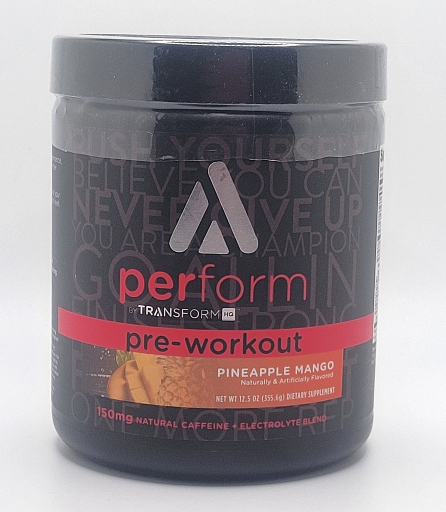 Transform HQ PERFORM Pre-Workout Drink Mix Powder - 12.5oz - Pineapple Mango