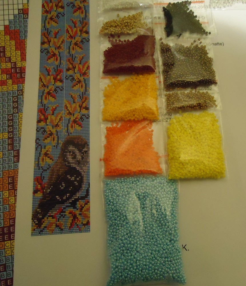 Kit for making a necklace gerdan. Beading Loom Pattern. #B2