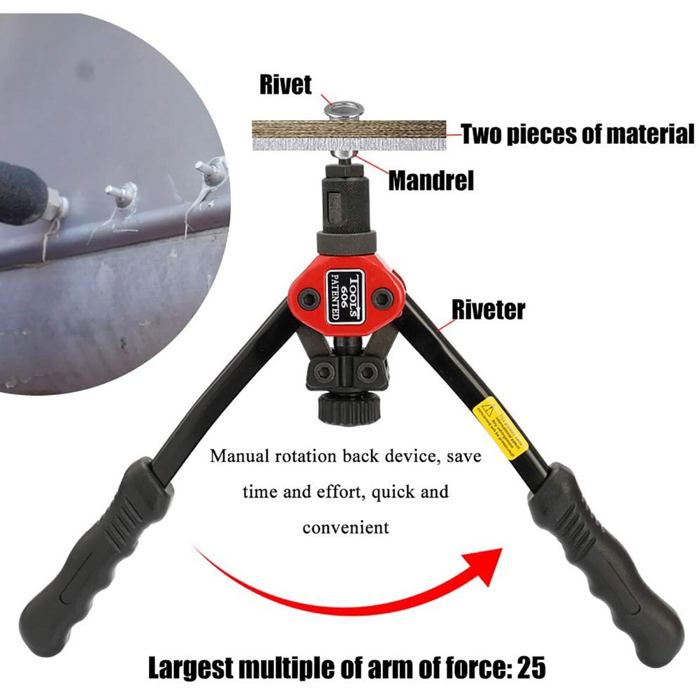 16"Rivet Gun Kit Rivnut Thread Setting Tool Nut Setter NutSert Metric SAE 1620PC