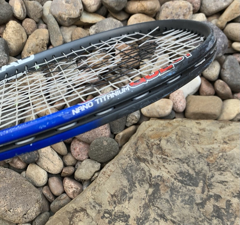 Head Conquest Ti Tennis Racquet. Broken Strings.