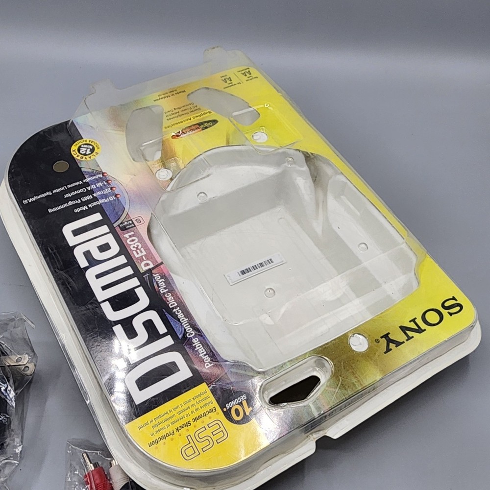 VTG Sony Discman D-E301 CD Player Original Box & Cables ONLY / READ