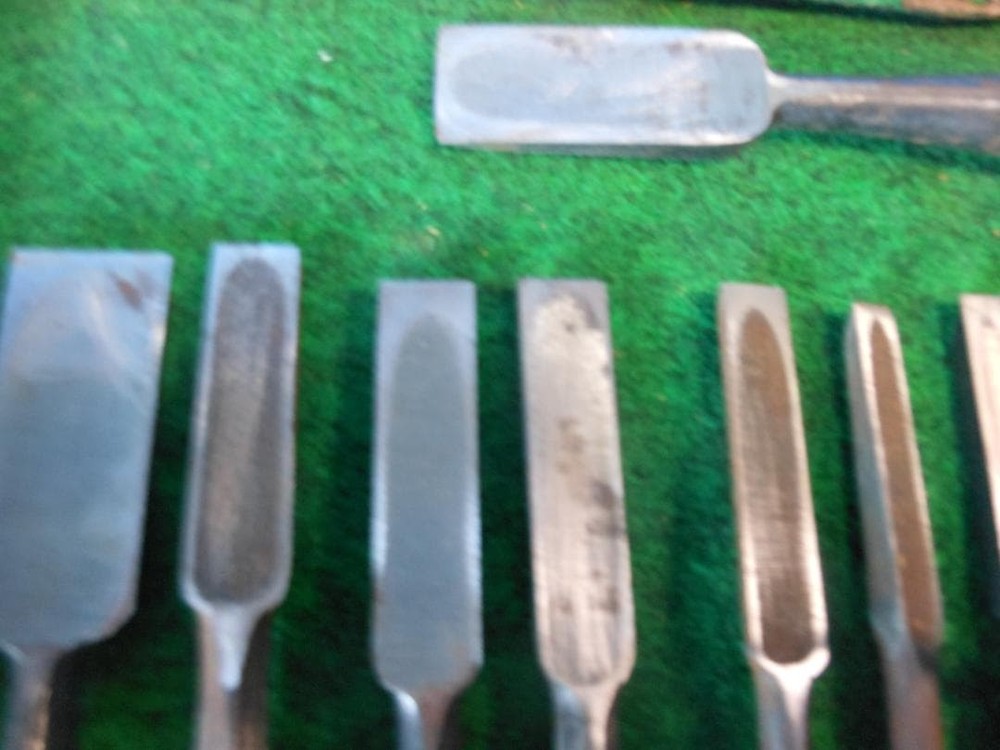 Vintage Japanese Chisel Set Tool 15 Pieces Carpentry