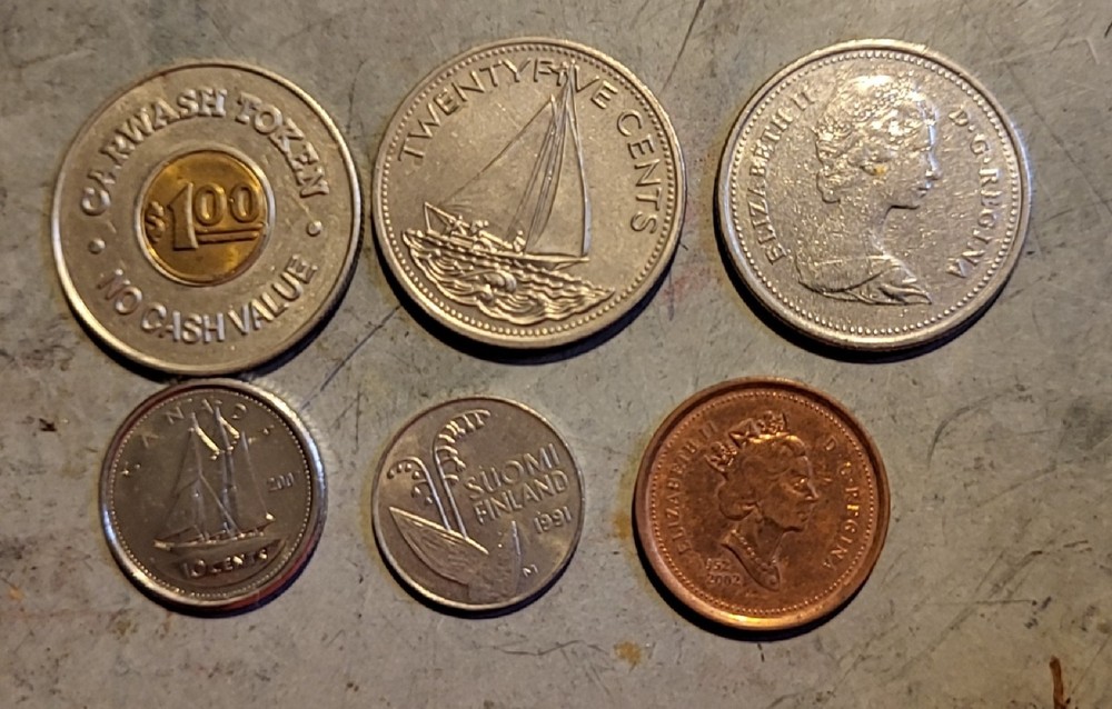 Coins from Various Countries 6pcs  j6