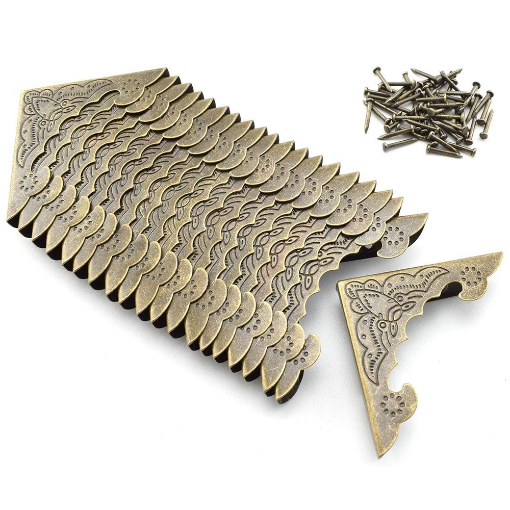 SDTC Tech 20-Pack Metal Book Corner Protector 4mm Inner Height