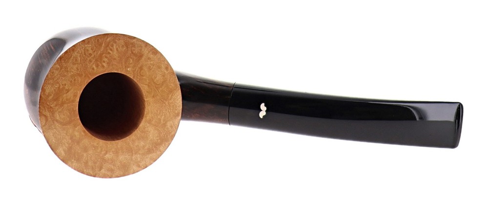 Caminetto 07.43 pipe, partially rusticated, freehand bent shape