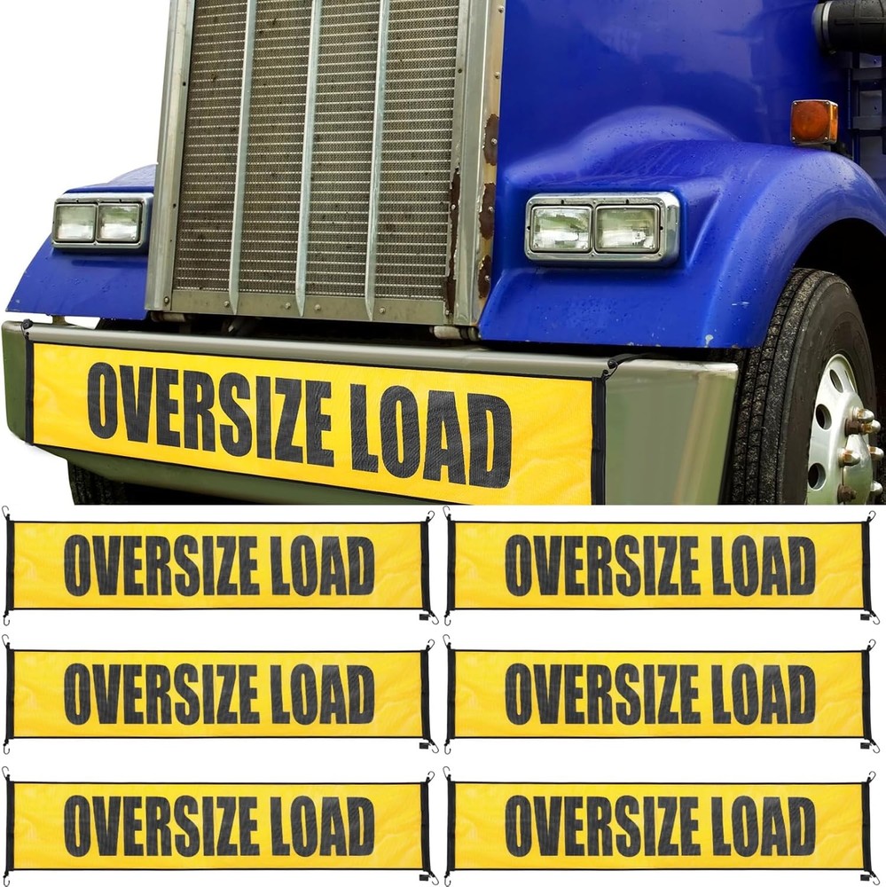 SmoothNovelty 6 Pcs Oversize Load Banner 18x84