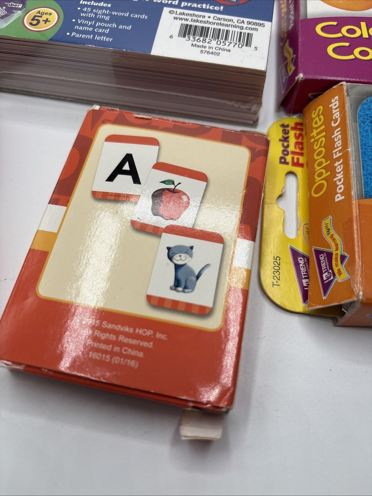 Various Math/Reading /sight Words Flash Cards & Word Strips Some Pre-owned