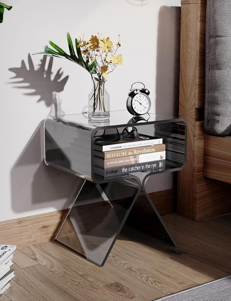 solaround Acrylic Nightstand Side Table Modern Design