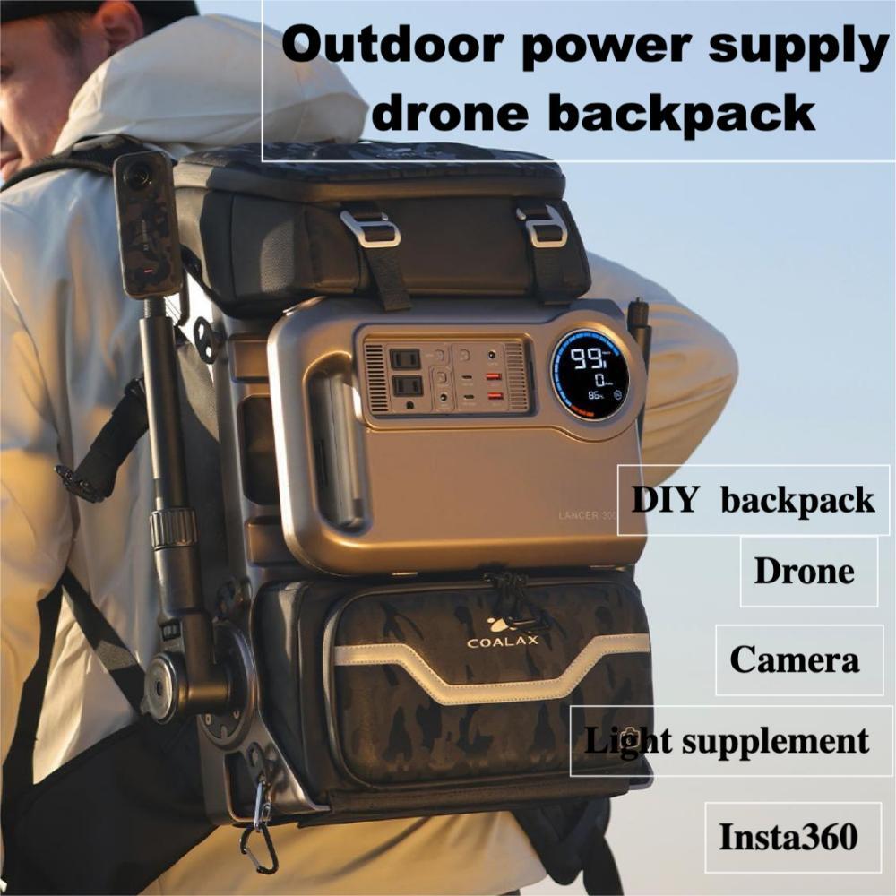 COALAX outdoor camping drone digital camera lighting multi-functional backpack