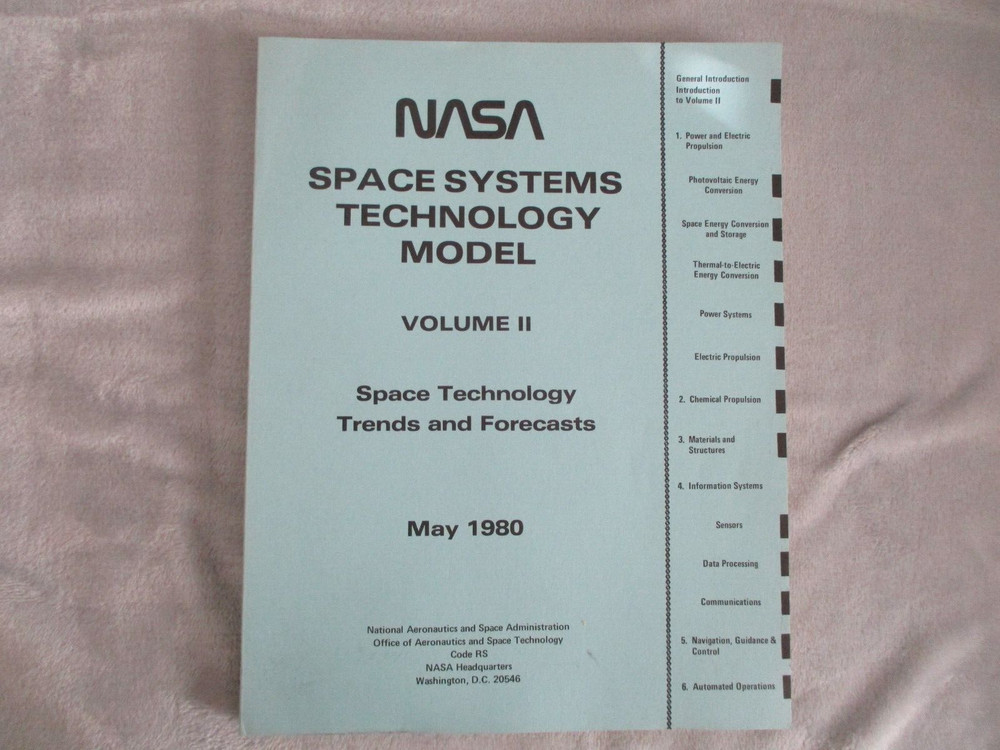 NASA/MSFC PRE-SHUTTLE SPACE SYSTEMS TECHNOLOGY MODEL COMPLETE 3 VOLUME SET -1980