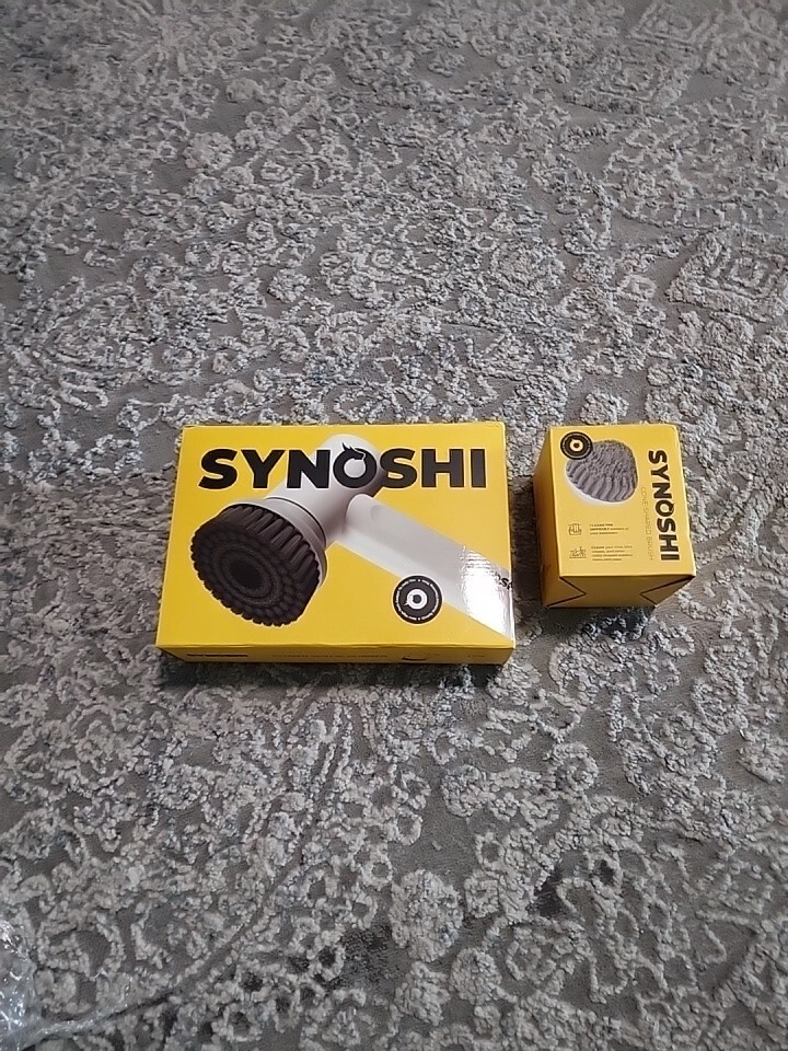 Synoshi Electric Spin Scrubber, Cleaning Brush with 3 Replaceable Cleaning Heads