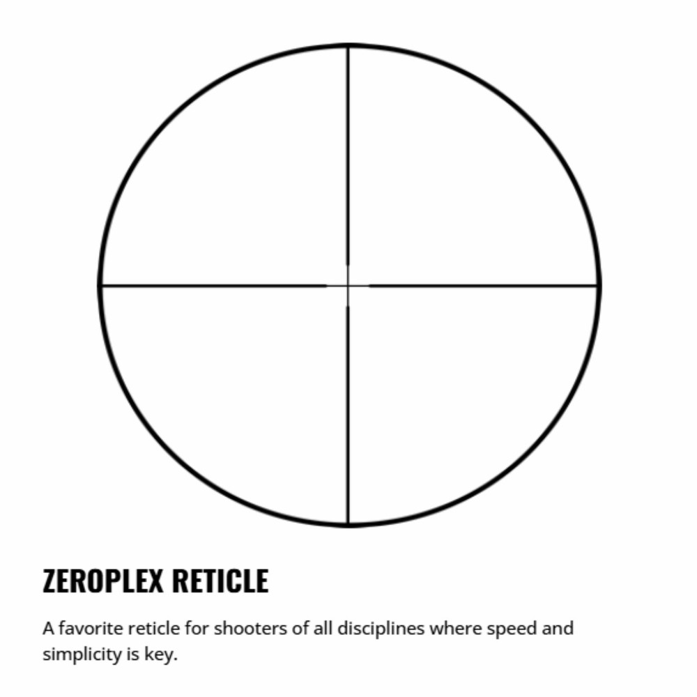 Zero Tech Thrive 3-9x40mm Rifle Scope, 30mm, Zeroplex Reticle, Black #TH3940