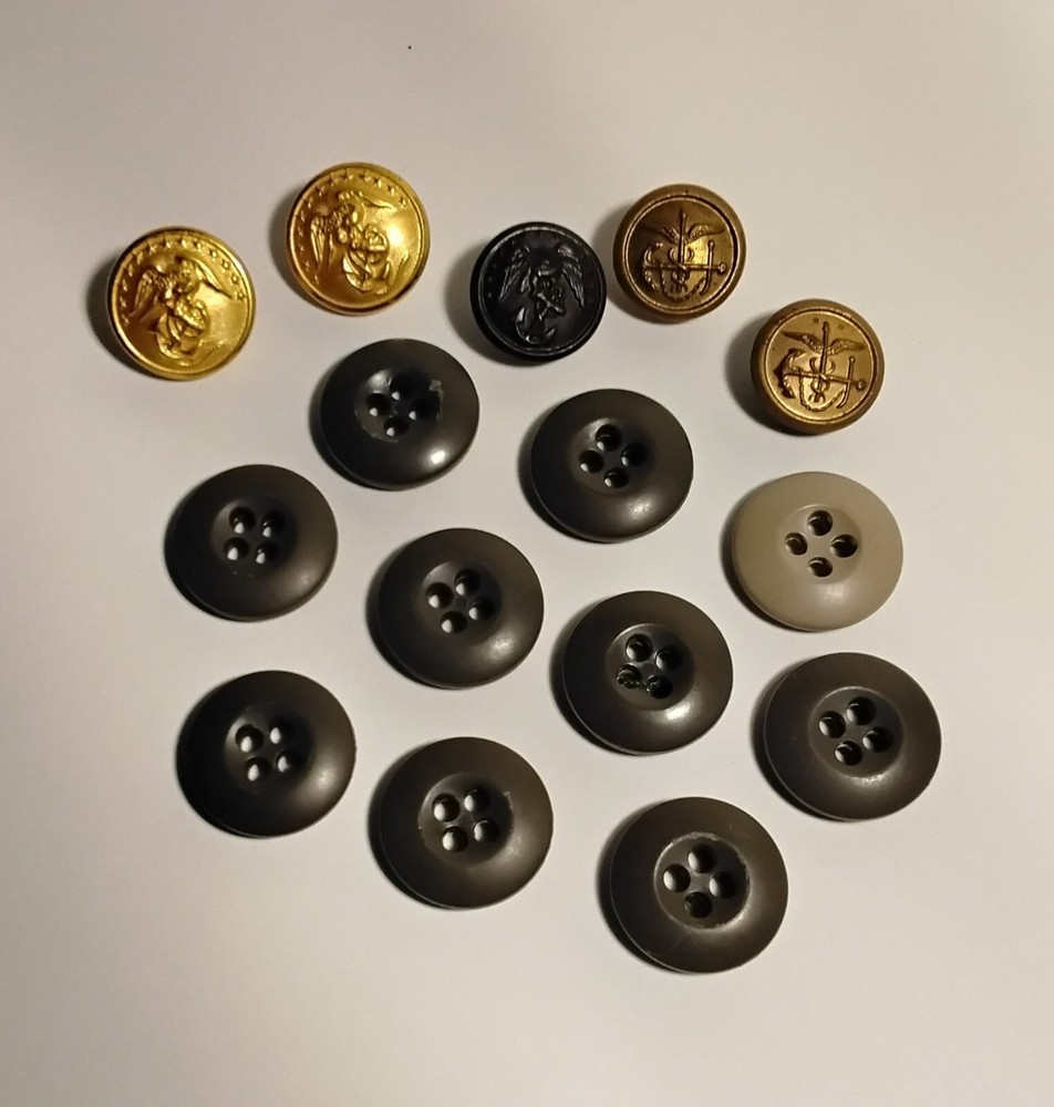 4 WWI US Marine Corps Buttons