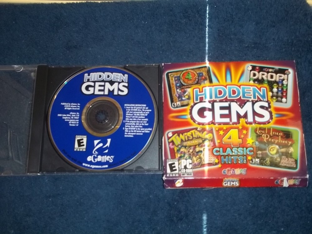 HIDDEN GEMS: 4 CLASSIC HITS (PC, CD ROM, 2010)