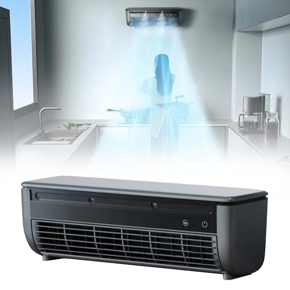 USB Rechargeable Wall Fan Powerful Portable Cooling Long Battery Easy Install