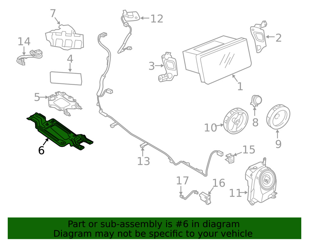 Genuine Mitsubishi Amplifier Lower Bracket 8701A854