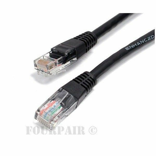 25 Pack Lot - 25ft CAT6 Ethernet Network LAN Router Patch Cable Cord Wire Black