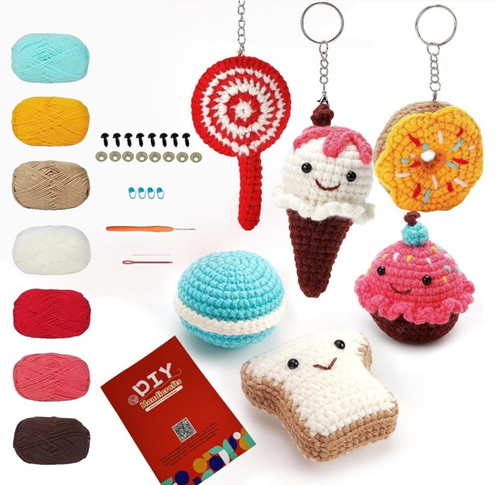 Desert Amigurumi Crochet Kit 6 Pack for Beginners DIY Set with Video Tutorial