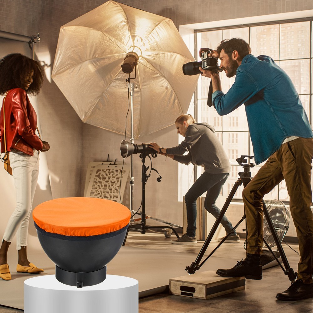 5pcs 6.3" x 6.3" Soft Mini Flash Bounce Diffuser Cap, for Flashlight, Orange
