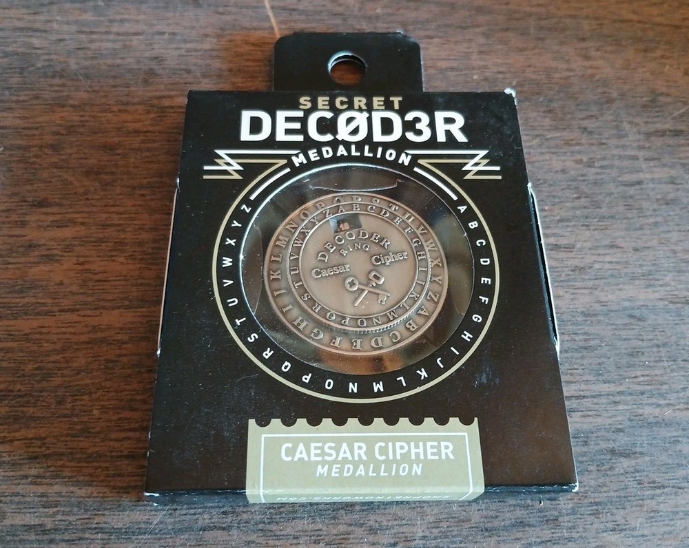 Retroworks Caesar Cipher Medallion Secret Decoder Original New