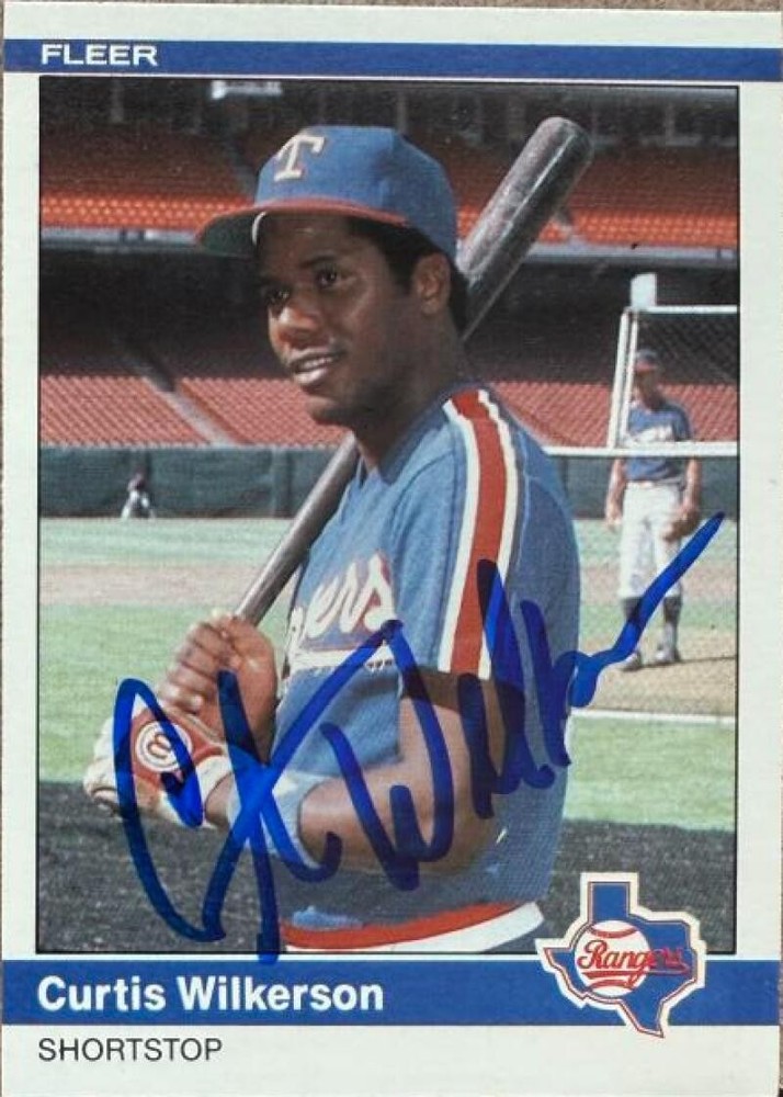 Curtis Wilkerson Autographed 1984 Fleer Update #U-126