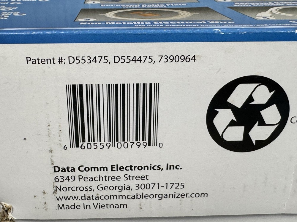 DataComm Cable Organizer Kit With Power Solution (50-3323-WH-KIT) New