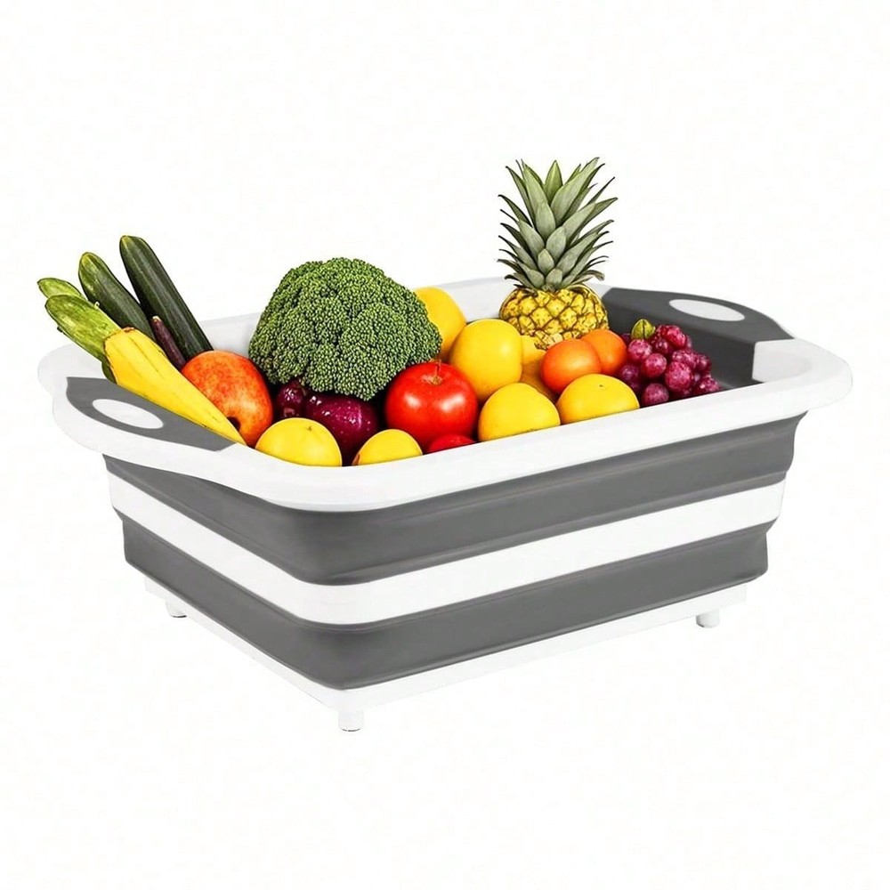 Collapsible Cutting Board - Foldable Multi-function Dish Tub - Washing and Drain