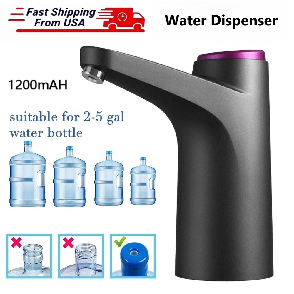 5 Gallon USB Water Bottle Switch Pump Electric Jug Dispenser Automatic Portable