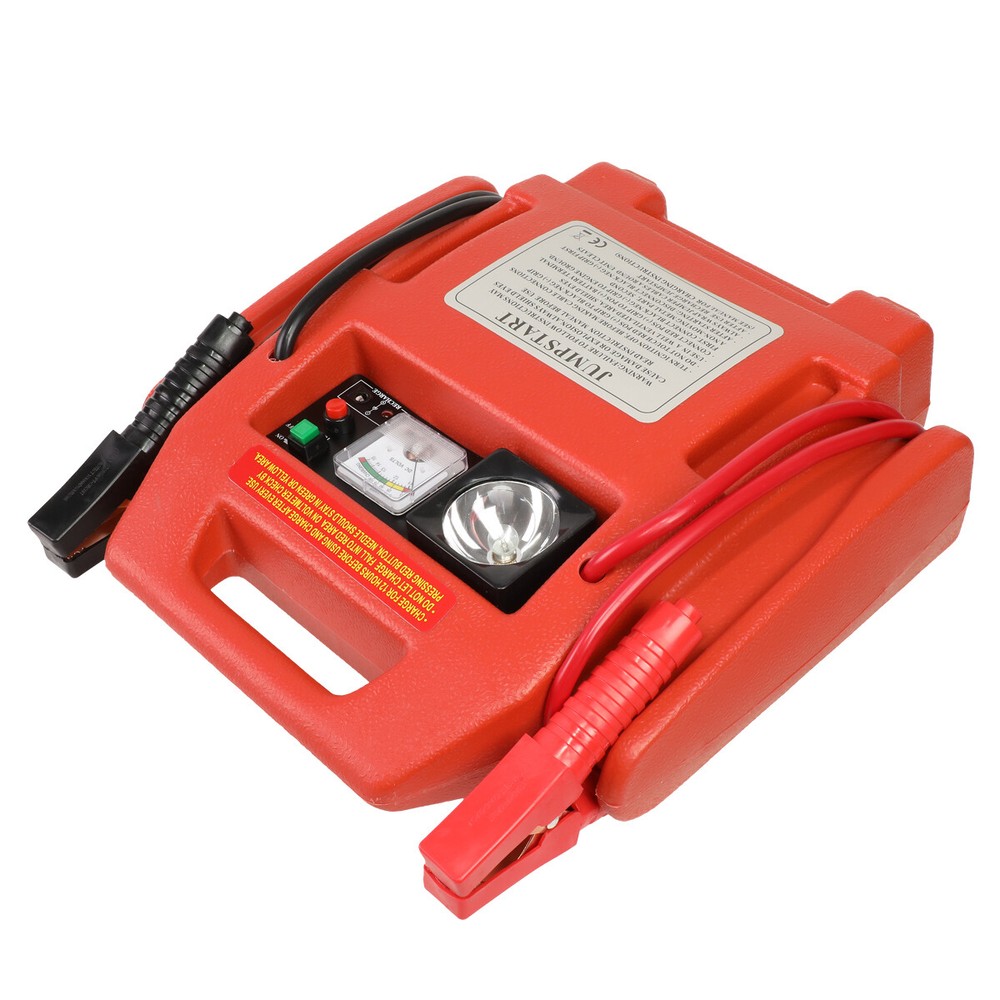 12V 300PSI AIR COMPRESSOR RECHARGEABLE JUMP STARTER BATTERY PACK+EMERGENCY LIGHT