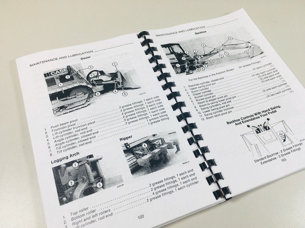 Case 850D 855D Crawler Track Loader Bull Dozer Operators Owners Manual Book